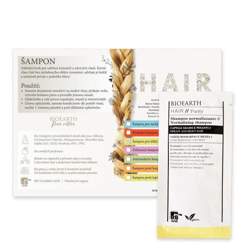 Vzorek: Šampon pro těžké a rychle se mastící vlasy