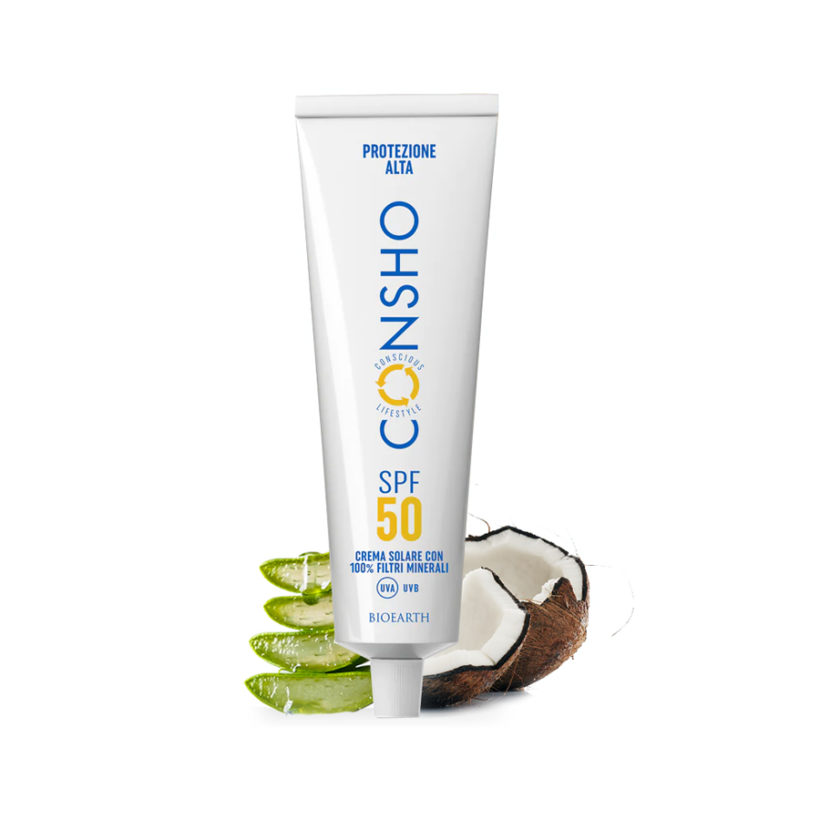 CONSHO Opalovací krém SPF 50: 100% minerální filtr