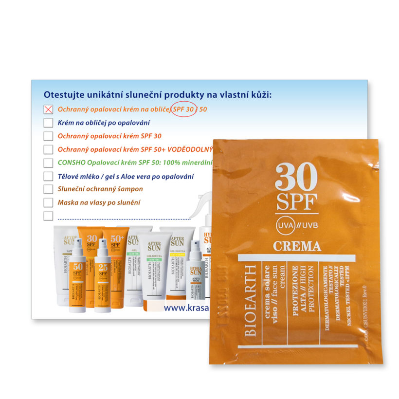 Vzorek: Opalovací krém na obličej SPF 30 NEW