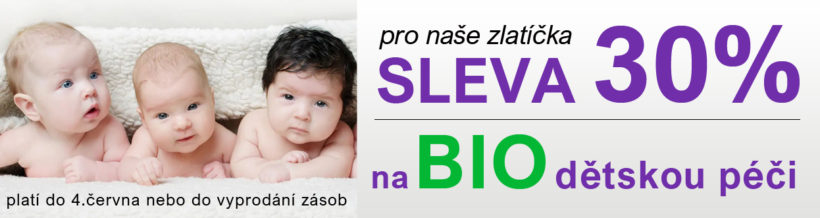 SLEVA 30% na BIO dětskou péči