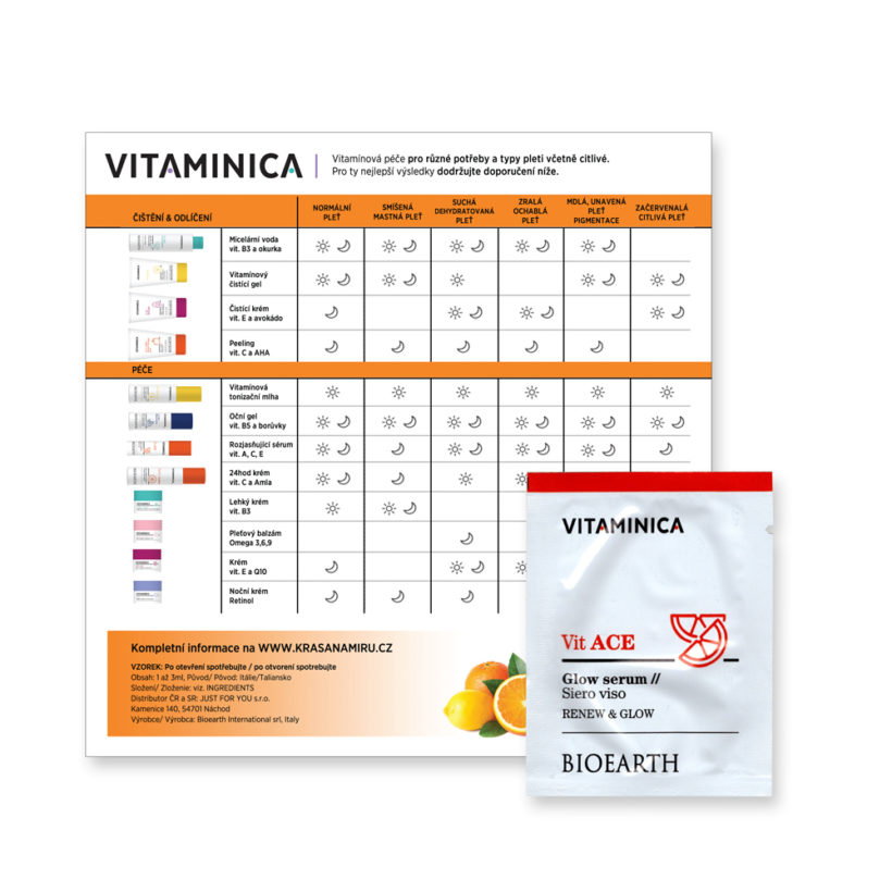 Vzorek: Rozjasňující sérum s vitamíny A, C, E