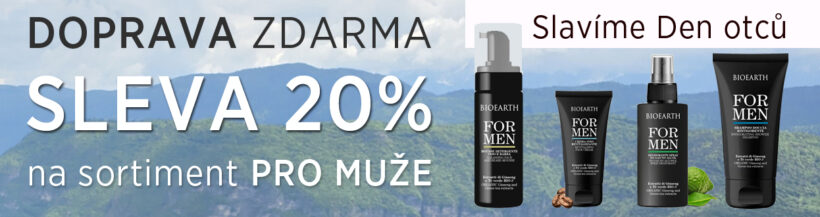 Slavíme Den Otců - Sleva 20% na sortiment pro Muže a Doprava zdarma