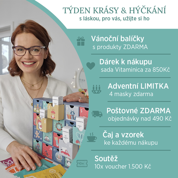 Týden krásy a hýčkání: vánoční balíčky, dárky k nákupu, výhodné poštovné, soutěž