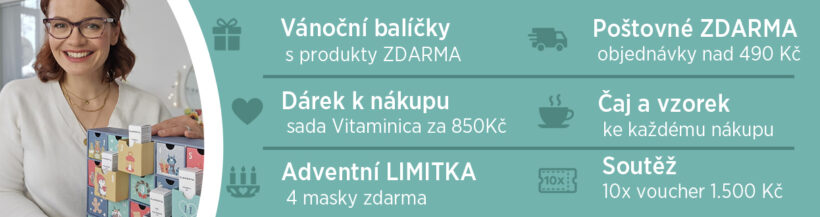Týden krásy a hýčkání: Vánoční balíčky, dárky k nákupu, výhodné poštovné, soutěž