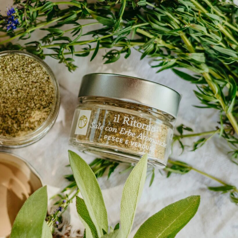 Horská bylinková sůl: ryby a zelenina