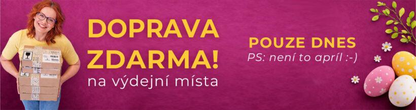 Doprava zdarma na výdejní místa pouze dnes 