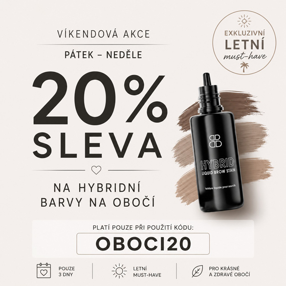 SLEVA 20% na Hybridní barvy na obočí - letní MUST HAVE
